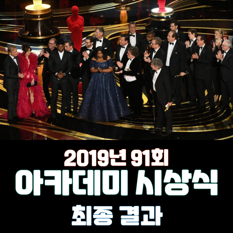  2019년 91회 아카데미 시상식 최종 결과