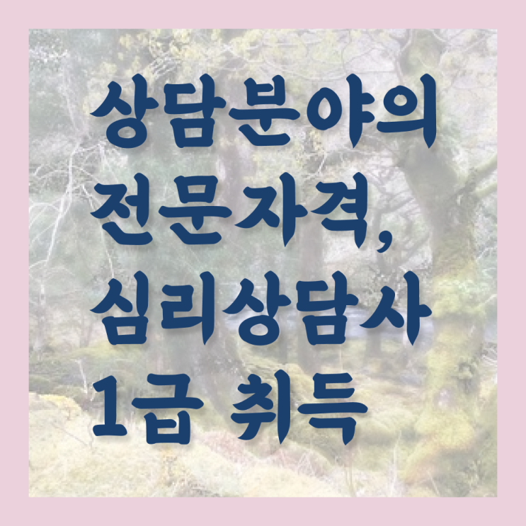  심리상담사 대학 전망 콕콕 짚어드립니다 ~