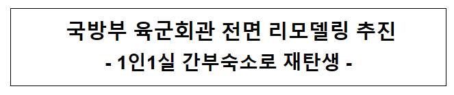 국방부 육군회관 전면 리모델링 추진