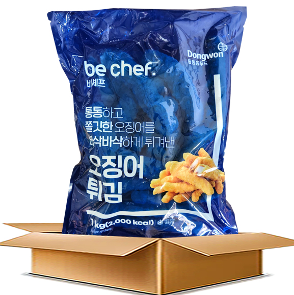  동원홈푸드 비셰프 오징어튀김 (1kg x 10개입) 맛집 분식 간식 에어프라이어