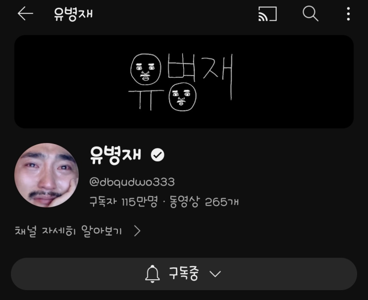  [블로그씨질문]내가 구독하고있는 찐 애정 콘텐츠는 침착맨과 유병재 구독중