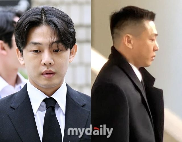 '대마흡연 <b>인정</b>' <b>유아인</b>, 흰머리 가득 '롱헤어 싹둑'…2차 공판... 