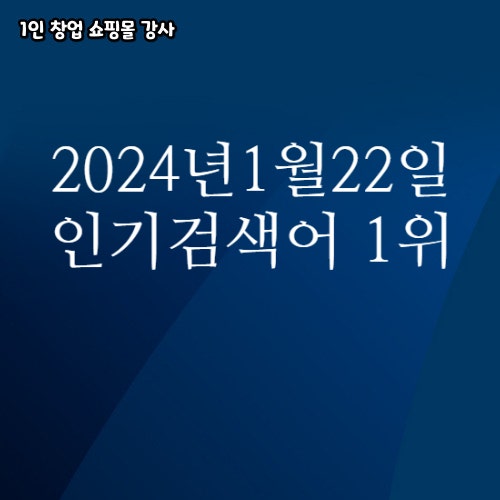2024년 1월 22일 네이버쇼핑 분야별 인기 검색어 1위