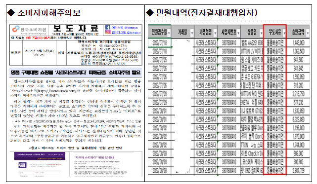 사크라스트라다의 전자상거래법 위반행위 제재