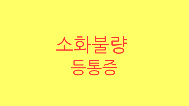  소화불량 등통증 진통제를 먹어도 그때 뿐이라면