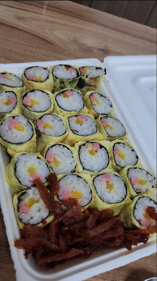  진순자계란말이 용인시장안 수제비,계란말이김밥