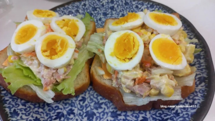  참치에그마요 샌드위치 만들기 홈메이드 건강한 레시피