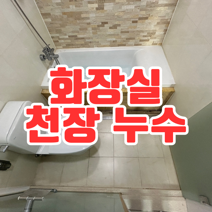  동탄방수업체 반송동 아파트 화장실 천장 누수ㅣ대리석욕조 철거 없이 가능