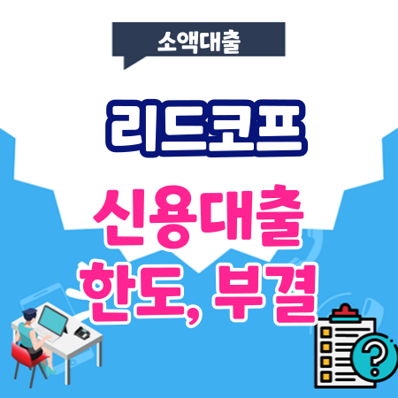 리드코프 대출 자격 조건, 한도, 부결사유