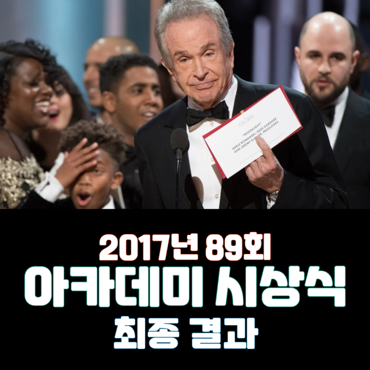  2017년 89회 아카데미 시상식 최종 결과
