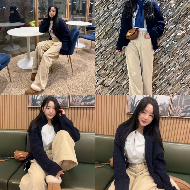  반원 아틀리에 20대 30대 여자 와이드팬츠 루즈핏 코듀로이팬츠 코디