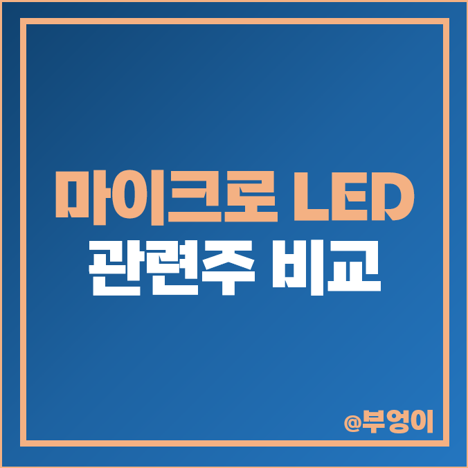 마이크로 LED 관련주 대장주 서울반도체 주가 삼성전자 주식