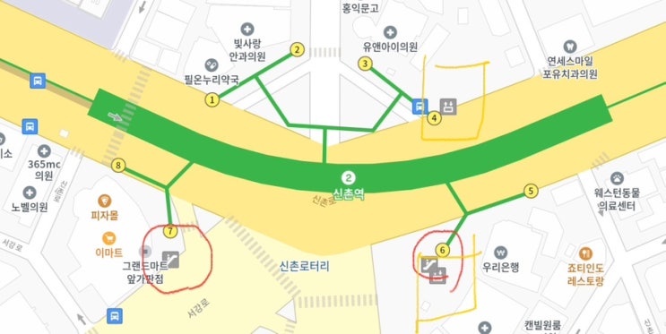  [2호선]신촌역 엘레베이터 위치