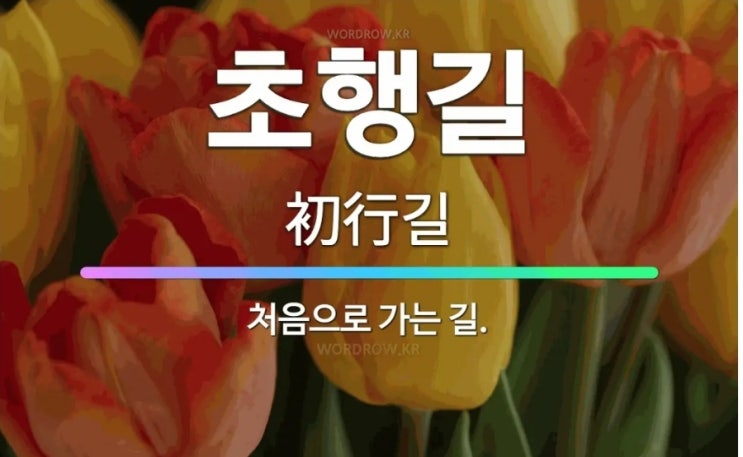  초행길