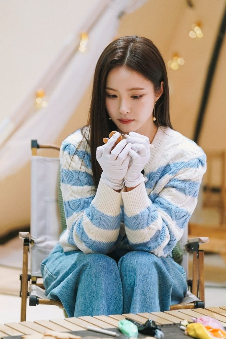  신세경 봄 코디, 케이블 니트 여자 가디건 브랜드 어디?