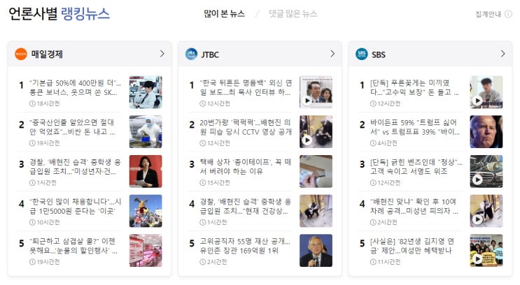 언론사별 랭킹뉴스 2024.01.26-1
