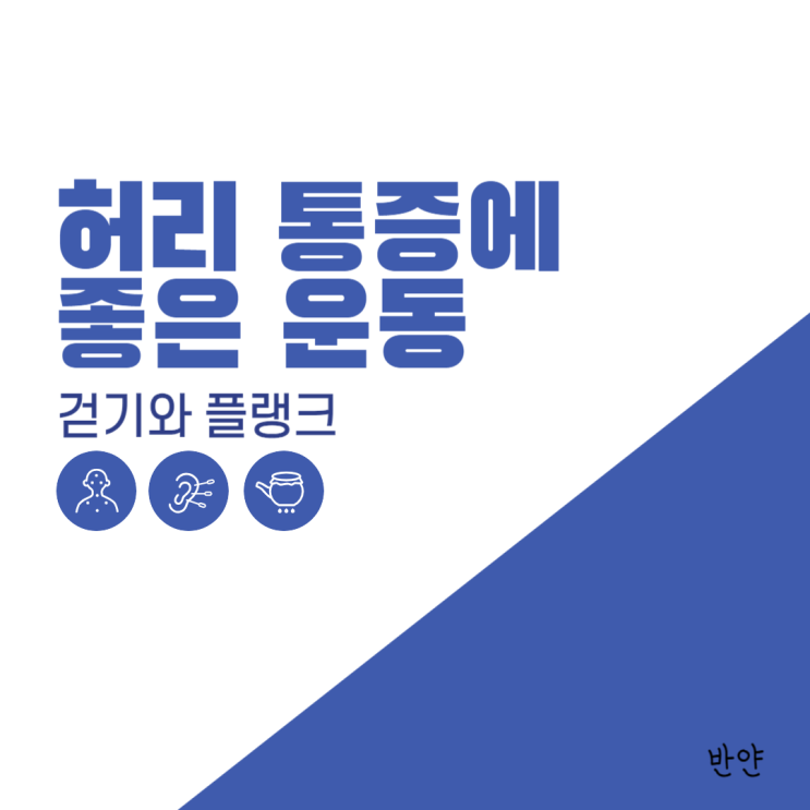  허리가 아파요! 허리 통증(요통)에 좋은 운동 2가지