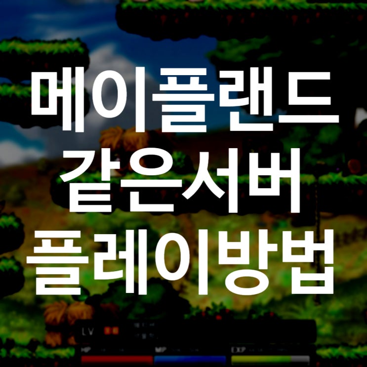  메이플랜드 같이하기! 같은채널(같은서버) 플레이 방법 (메랜 환승구역)