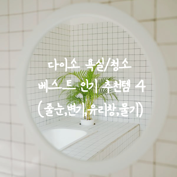  다이소 욕실·청소 용품 추천 아이템 베스트4