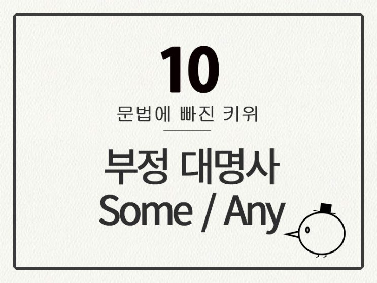  [영어 기초 문법] 대명사 #10 부정 대명사 ⑤ some / any