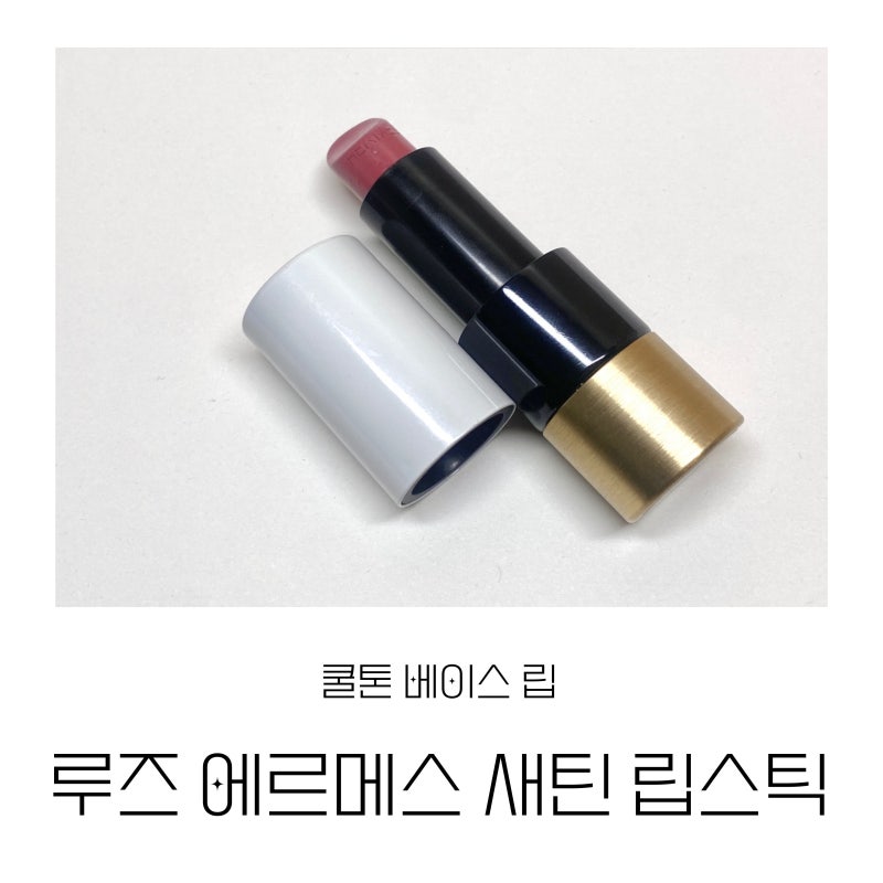 쿨톤 베이스 립 루즈 에르메스 새틴 립스틱 19 로즈 브뤼에르