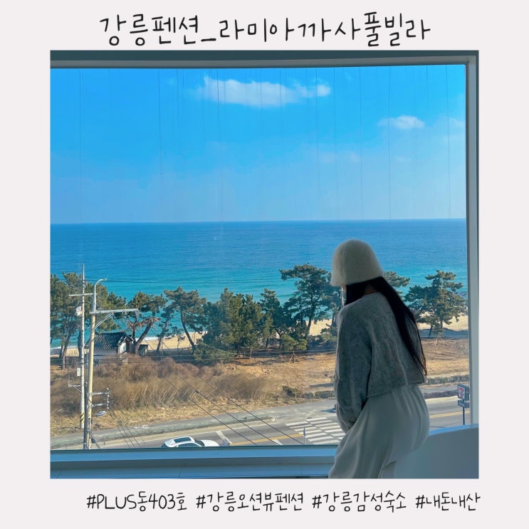  강릉펜션 :: 오션뷰&스파 10만원대 감성펜션 내돈내산 후기 [라미아까사풀빌라_플러스동 403호]
