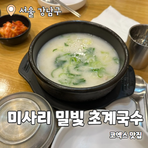  미사리 밀빛 초계국수 : 코엑스맛집 닭곰탕 내돈내산 후기