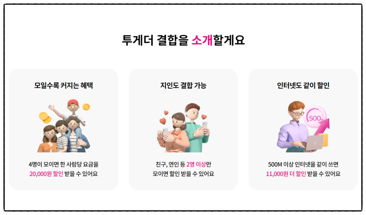  LG유플러스의 인터넷 결합상품 할인