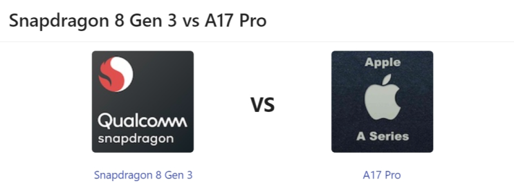 퀄컴 Snapdragon 8 gen 3와 애플 A17 pro 비교