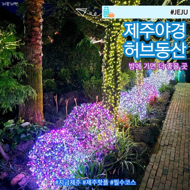  제주도 서귀포 밤에 가볼만한곳 제주 허브동산