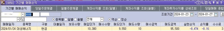  불같았던 대성에너지