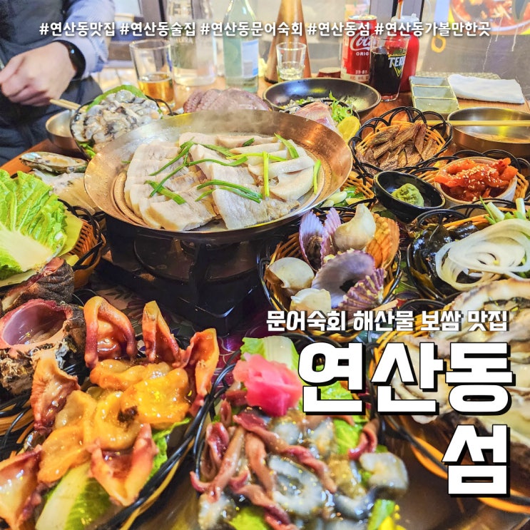  연산동섬 문어숙회 해산물 보쌈 (feat. 연산동술집 ) +내돈내산