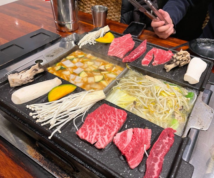  송정맛집 튼튼식당에서 와규와 샤브샤브 즐기기