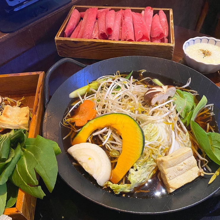  화정맛집 민쿡다시마에서 한우 스끼야끼 후기