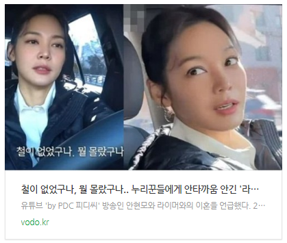 [뉴스] "철이 없었구나, 뭘 몰랐구나.." 누리꾼들에게 안타까움 안긴 '라이머 이혼' 안현모 최근 모습