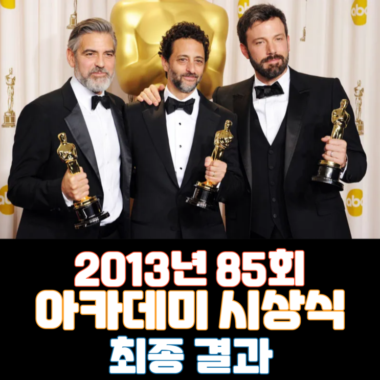  2013년 85회 아카데미 시상식 최종 결과