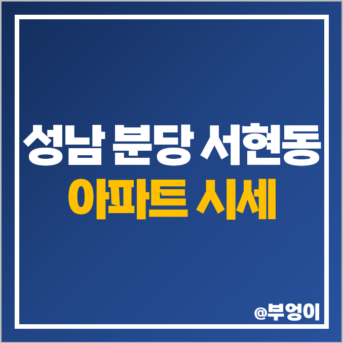 성남 분당 서현동 아파트 매매 가격 서현역 시범현대 시범한양 시범삼성 시범한신 시세