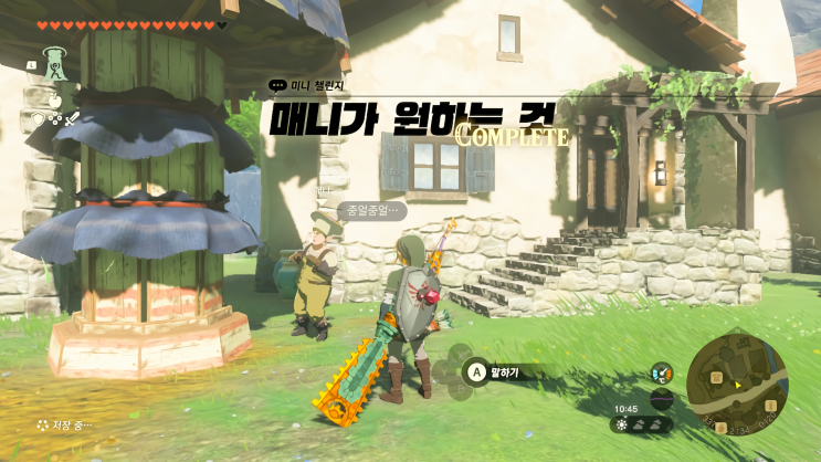  [젤다의 전설 왕국의 눈물] - 왕눈/미니 챌린지/매니가 원하는 것