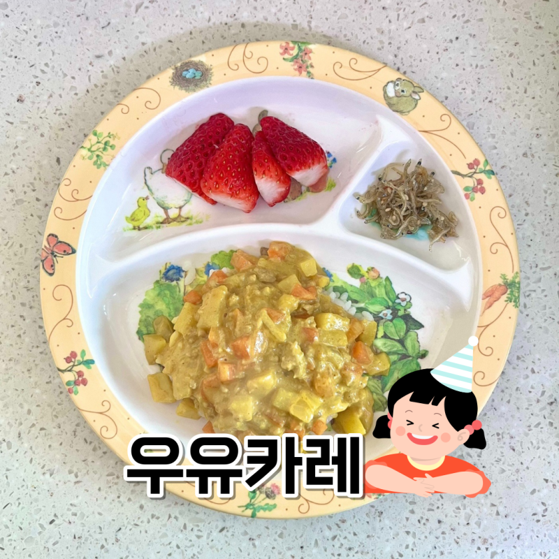돌아기 한그릇 우유카레 유아식 아기 돼지고기 다짐육 요리