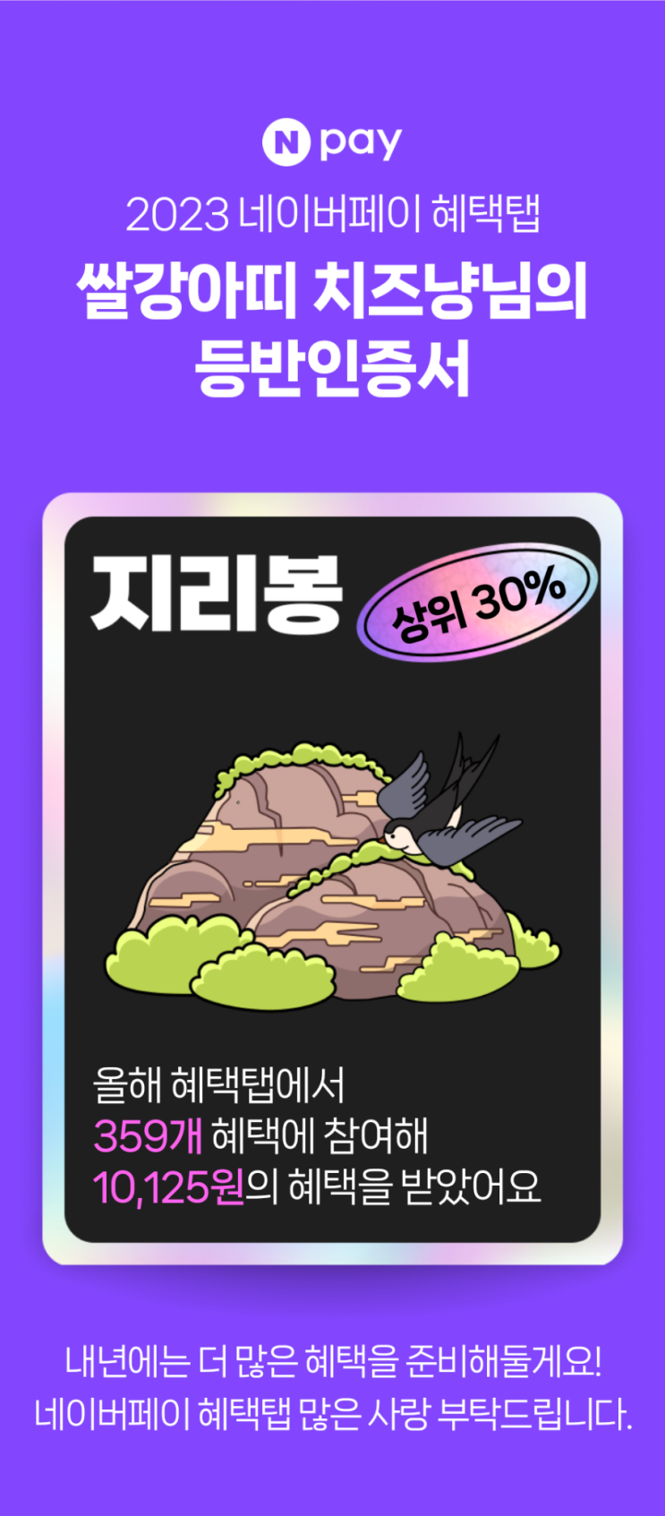  네이버페이 혜택탭 연말결산
