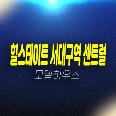 01-28 힐스테이트 서대구역 센트럴 미분양아파트 줍줍 투자자,실거주 분양가 잔여세대 신축공사 1군 34평,38평 현장 모델하우스