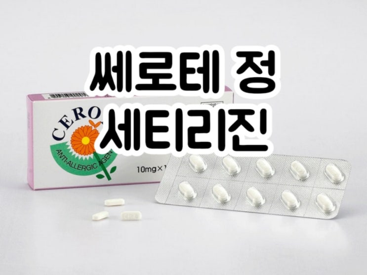  쎄로테 쎄로테정 세티리진 Cetirizine (효능 용법 부작용 주의사항)