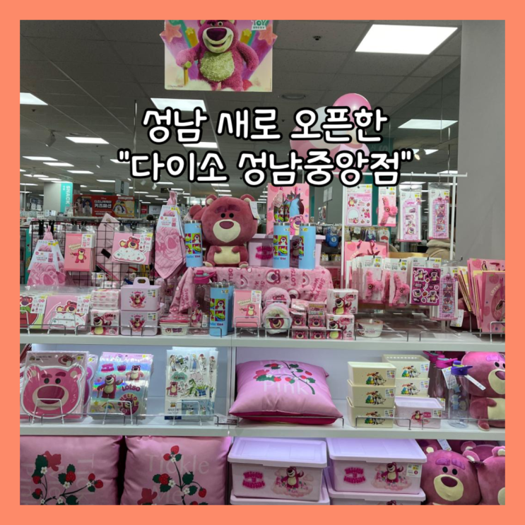  [성남] 새로 오픈한 신상가득 "다이소 성남중앙점" 내돈내산 (+주차, 영업시간)