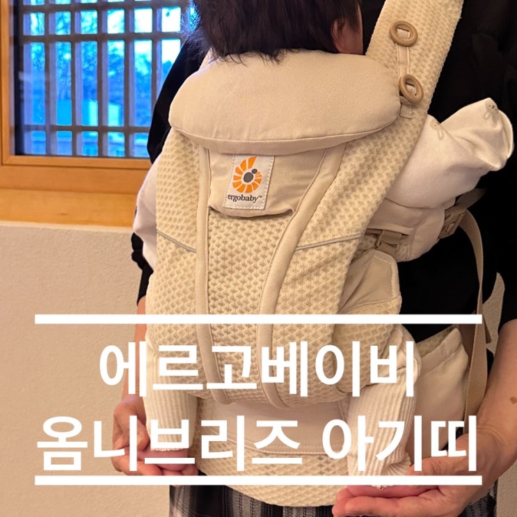  에르고베이비 옴니브리즈 아기띠 베이지 50일 아기 사용후기