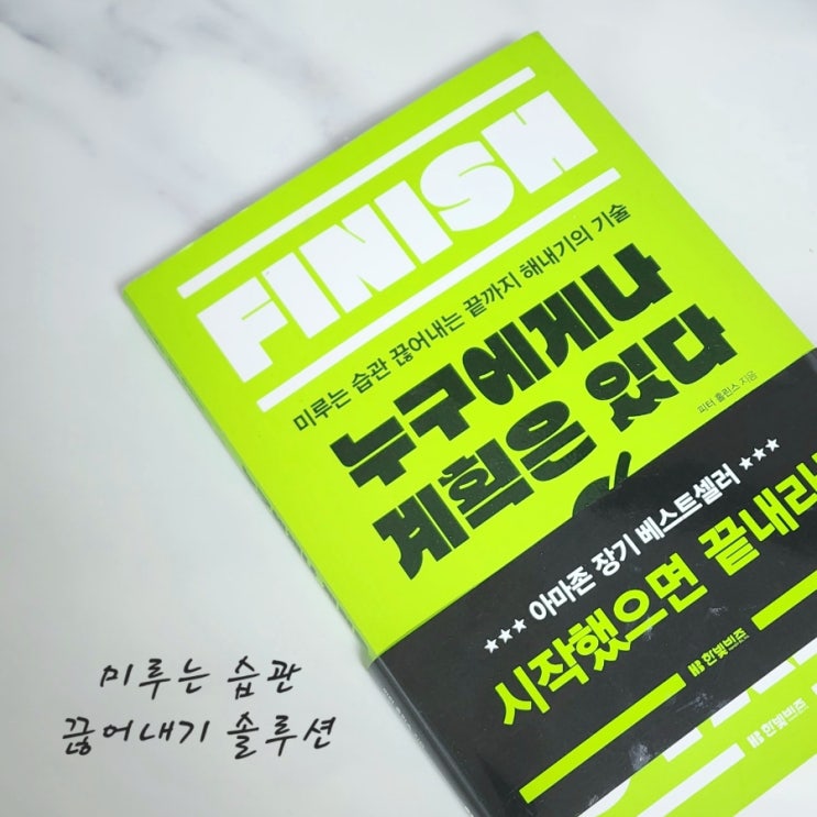  [자기계발] 누구에게나 계획은 있다 (피터 홀린스 / 한빛비즈) 미루기 습관 끊어내기 책 리뷰 서평