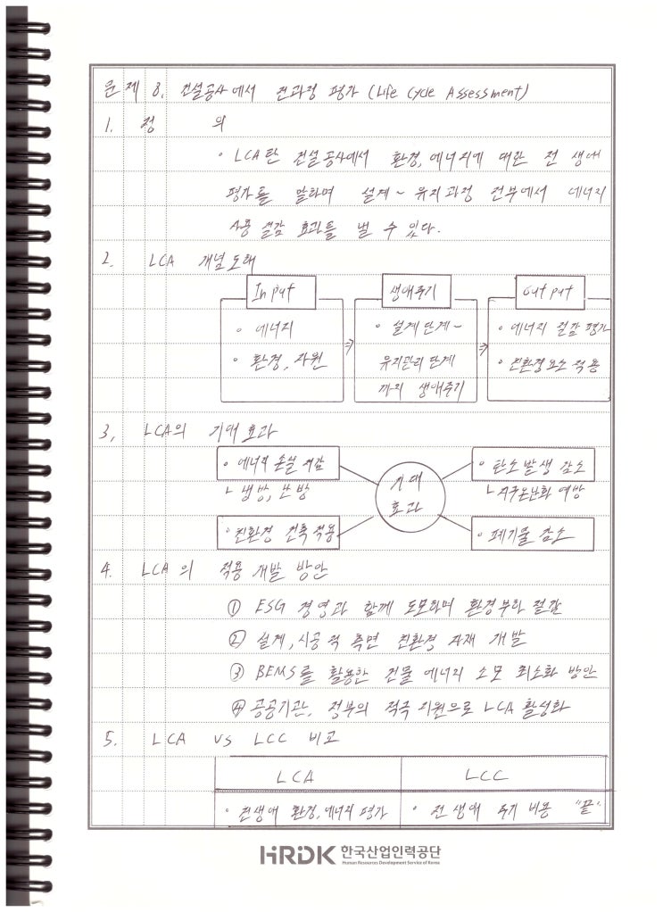  132회 건축시공기술사 용어 복기 - 건설공사에서 전과정 평가(Life Cycle Assessment)