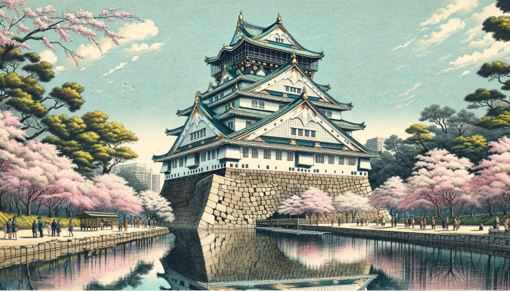 벚꽃 그리고 오사카성: 봄날의 환상적인 여정