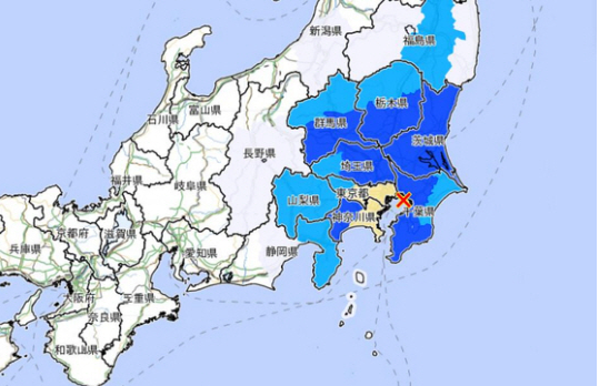<b>일본</b> 도쿄에서 <b>규모</b> 4.8 <b>지진</b> 발생, 쓰나미 우려는 없어