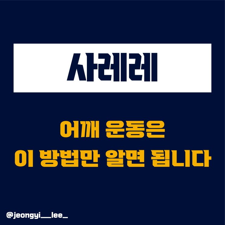 어깨 필수 운동/ 사레레 [측면 어깨 운동]