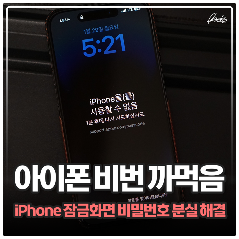 아이폰 비번 까먹었을때 분실 비밀번호 풀기 및 초기화 방법